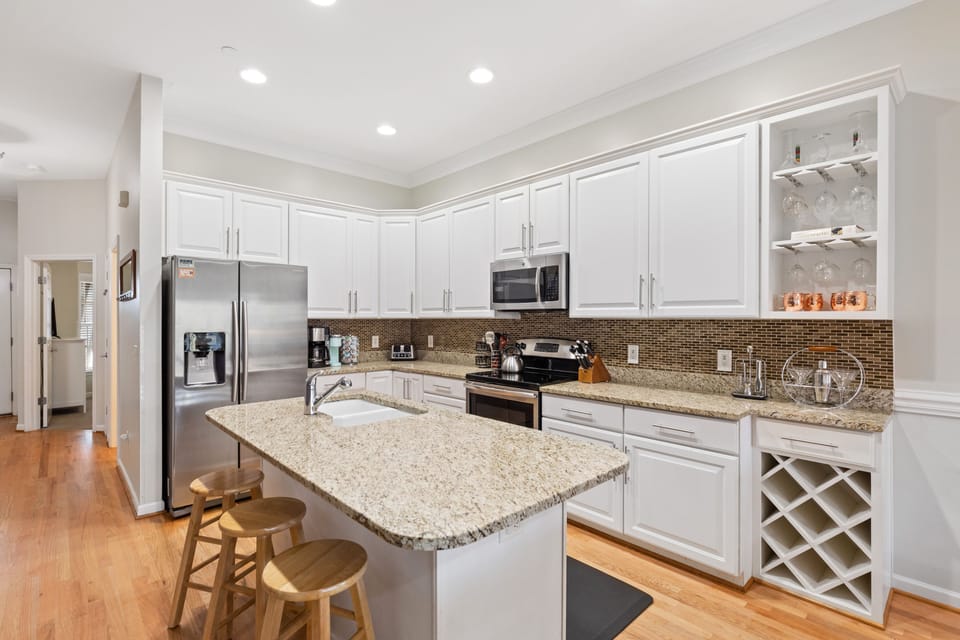 Fully equipped kitchen that has everything you need to cook for friends and family or entertain
