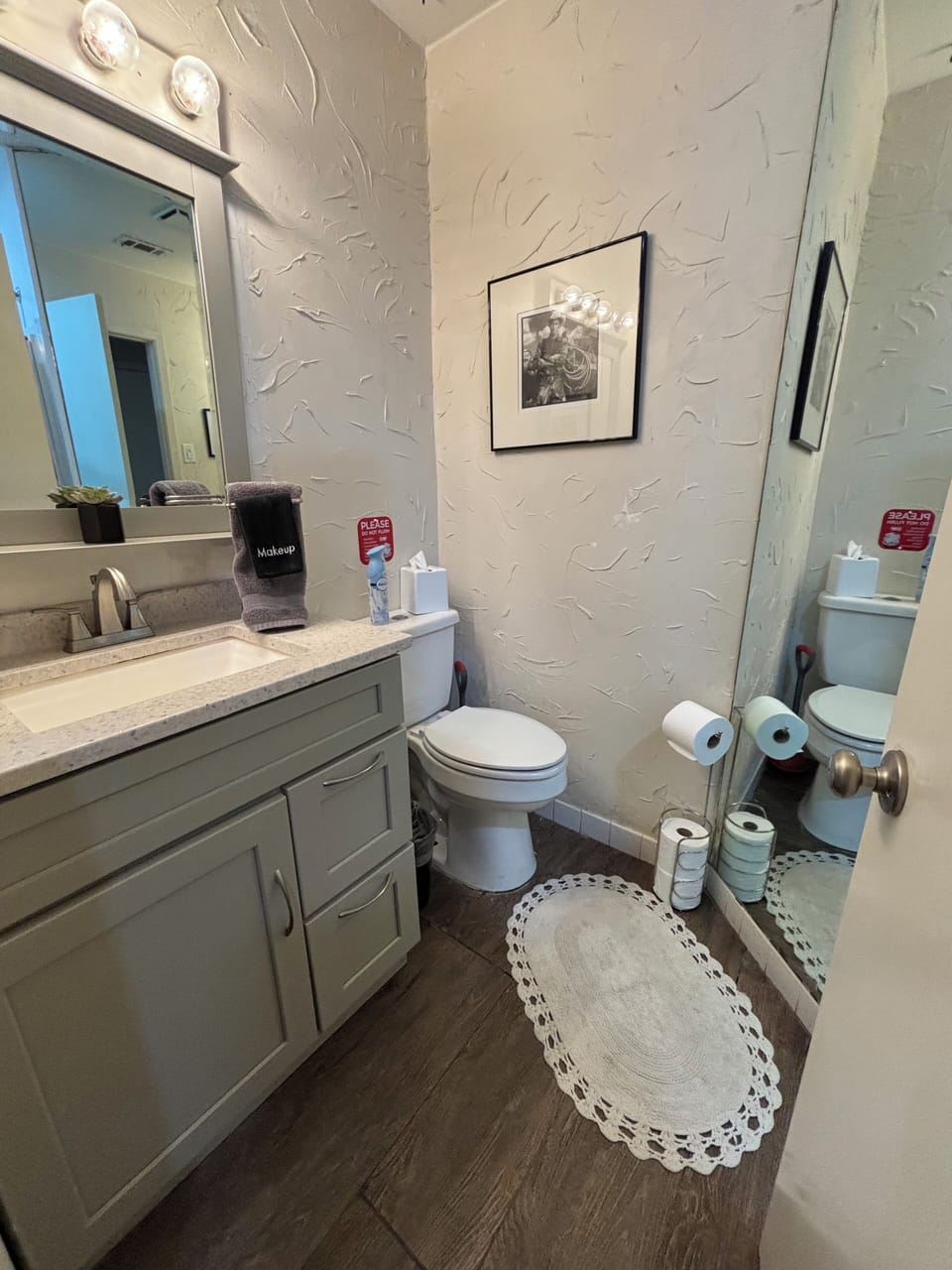 Hall bath with shower