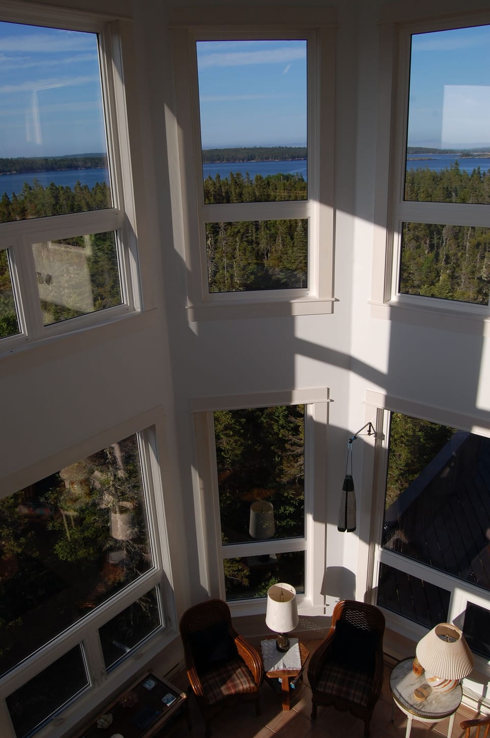 2-story atrium shot from 2nd floor balcony. The atrium has 28 windows!