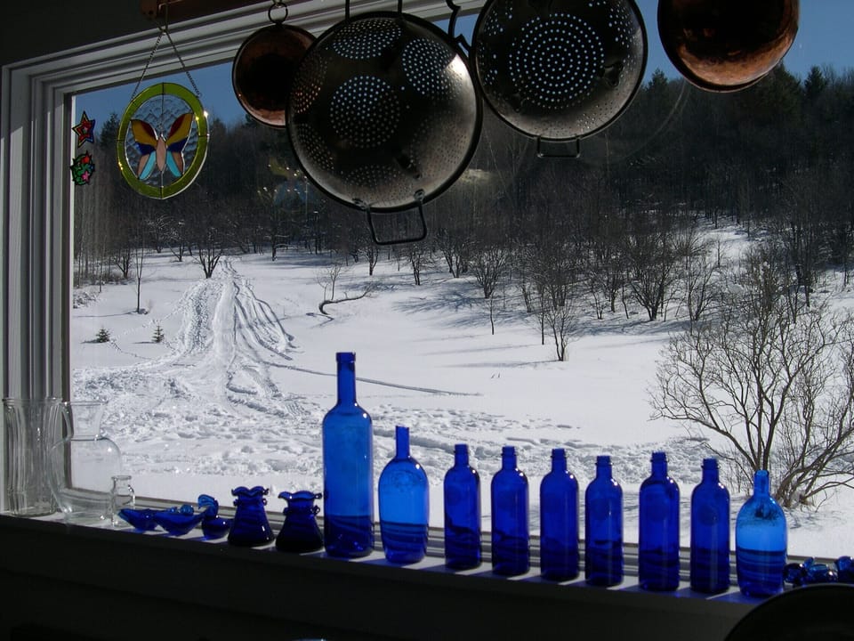 View from kitchen window in the winter