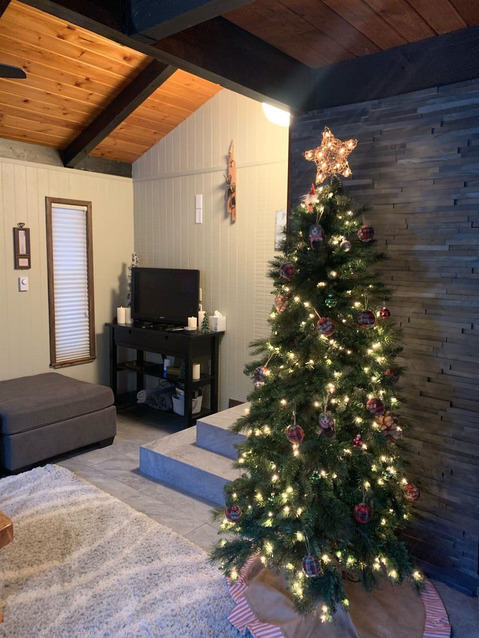 Bring your presents to put under our beautifully decorated Christmas tree.