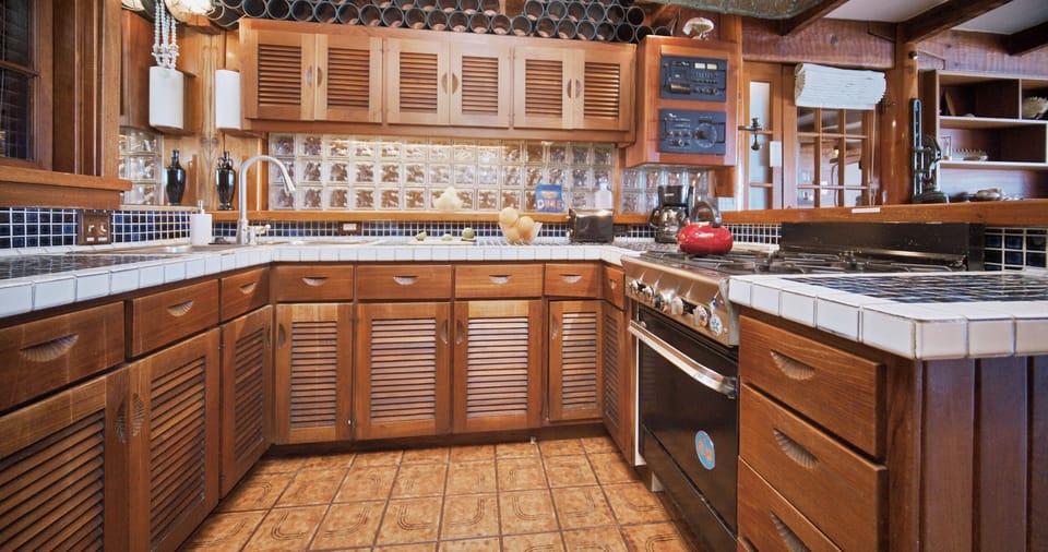Equipped with oven and stove