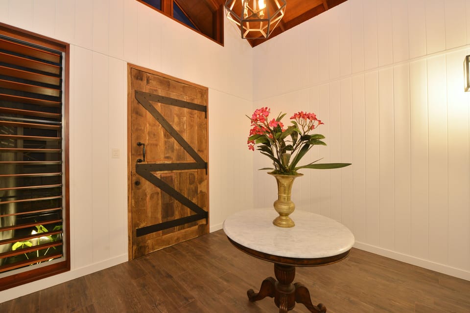 Front Entry and THAT Door! The Story of the door is in our guestbook...