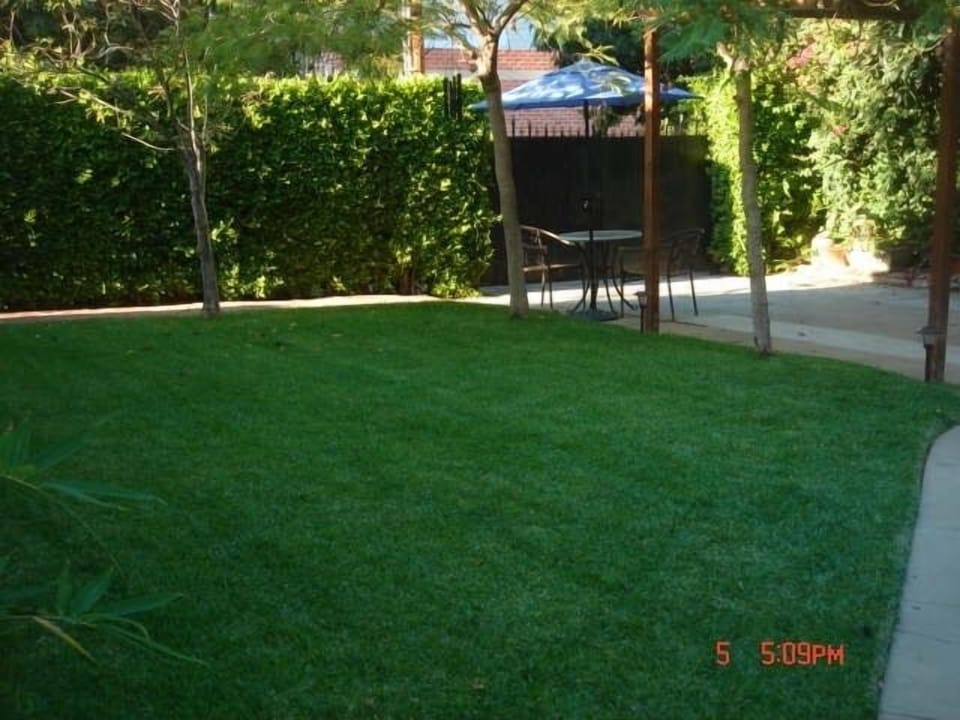 2 car garage w/ nice yard w/ BBQ grill