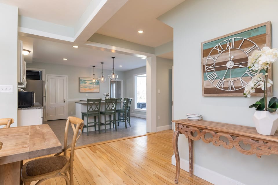 Kitchen and dining area area designed for a great group experience