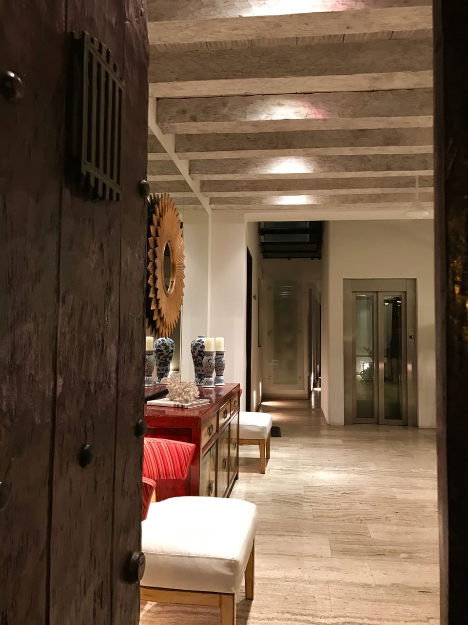 Entrance to building with Elevator