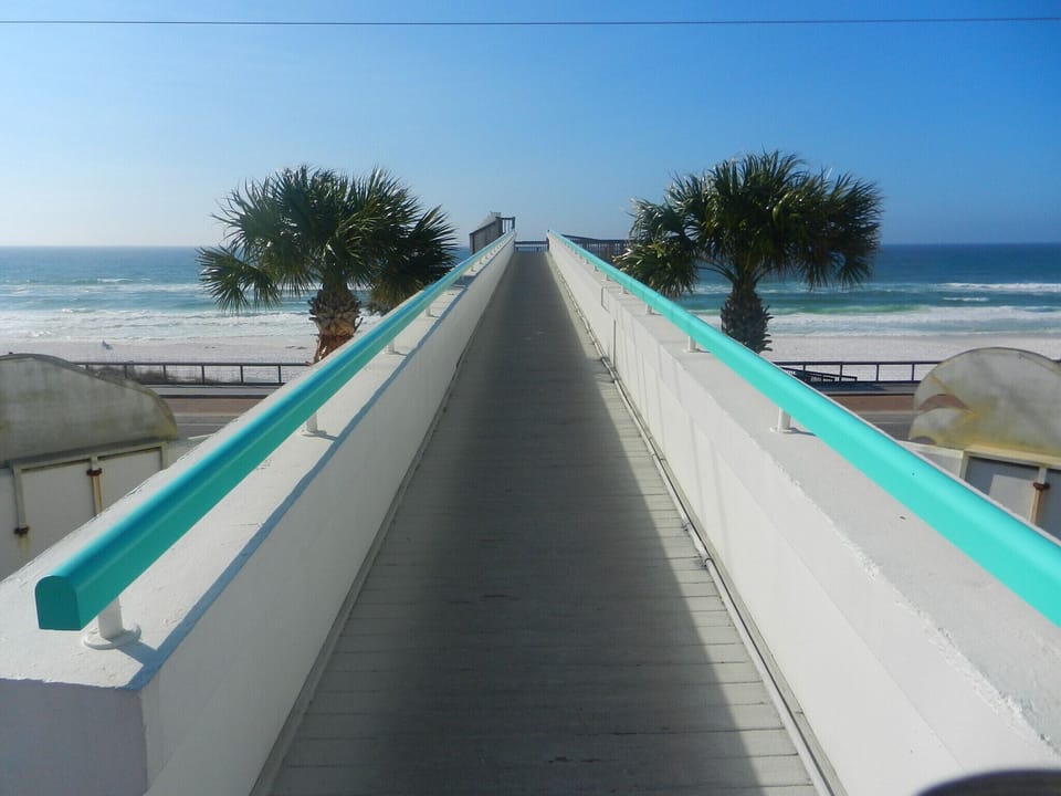 beach walkway over the street