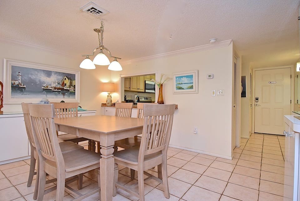 New dining set in dining area