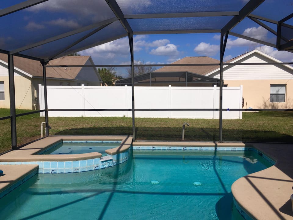 A new privacy fence has made our pool more secluded for your enjoyment.