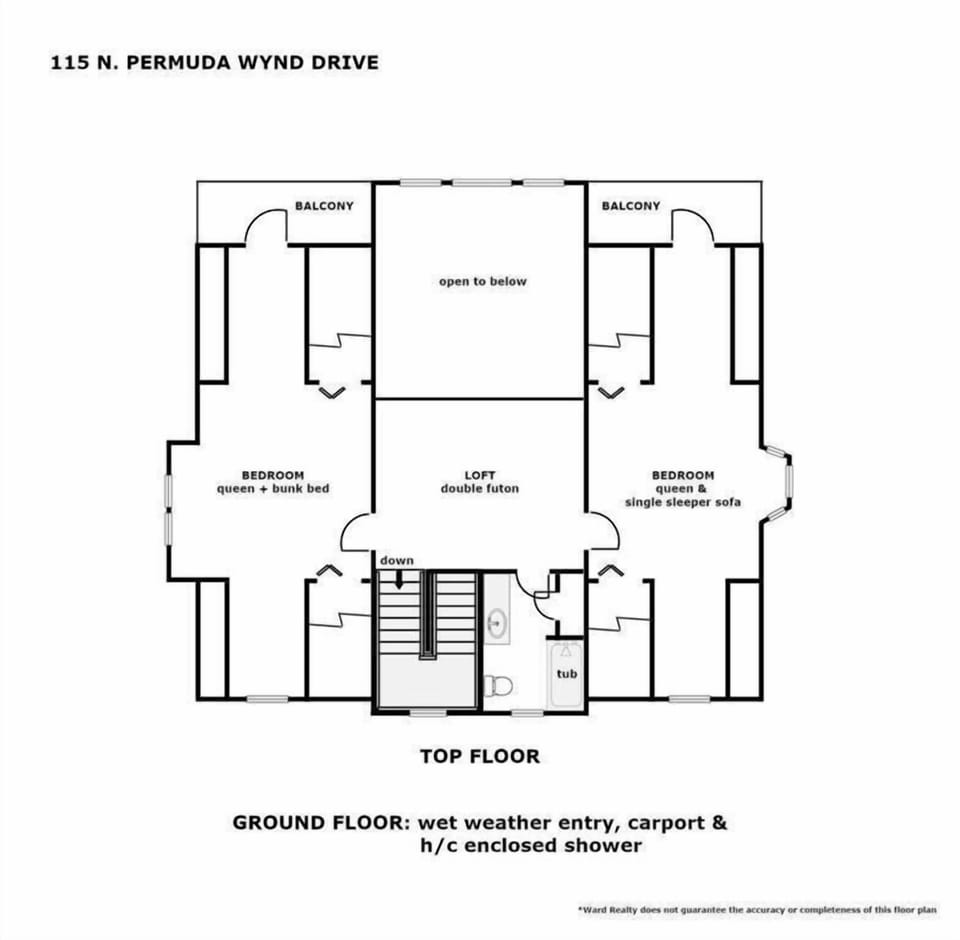 Patient Tide Floor Plan - Top Floor