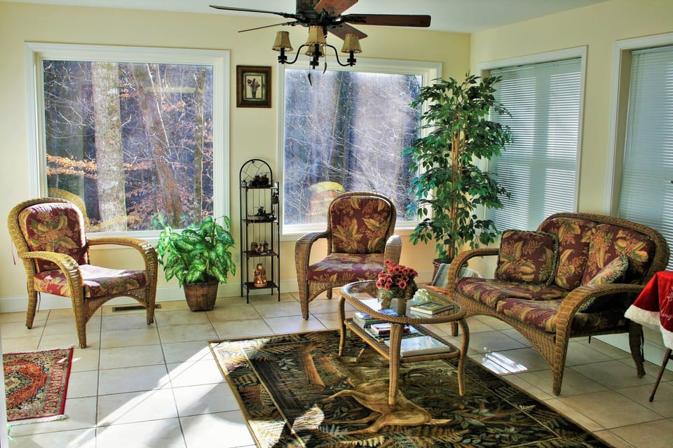 Sunroom with afternoon sun