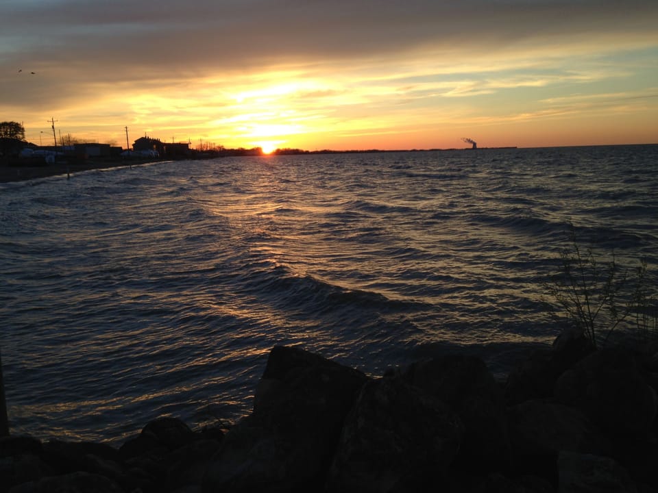 Sunset over Lake Erie 
