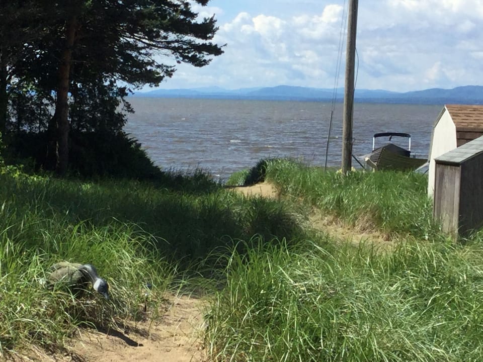 Path to lake and private sandy beach