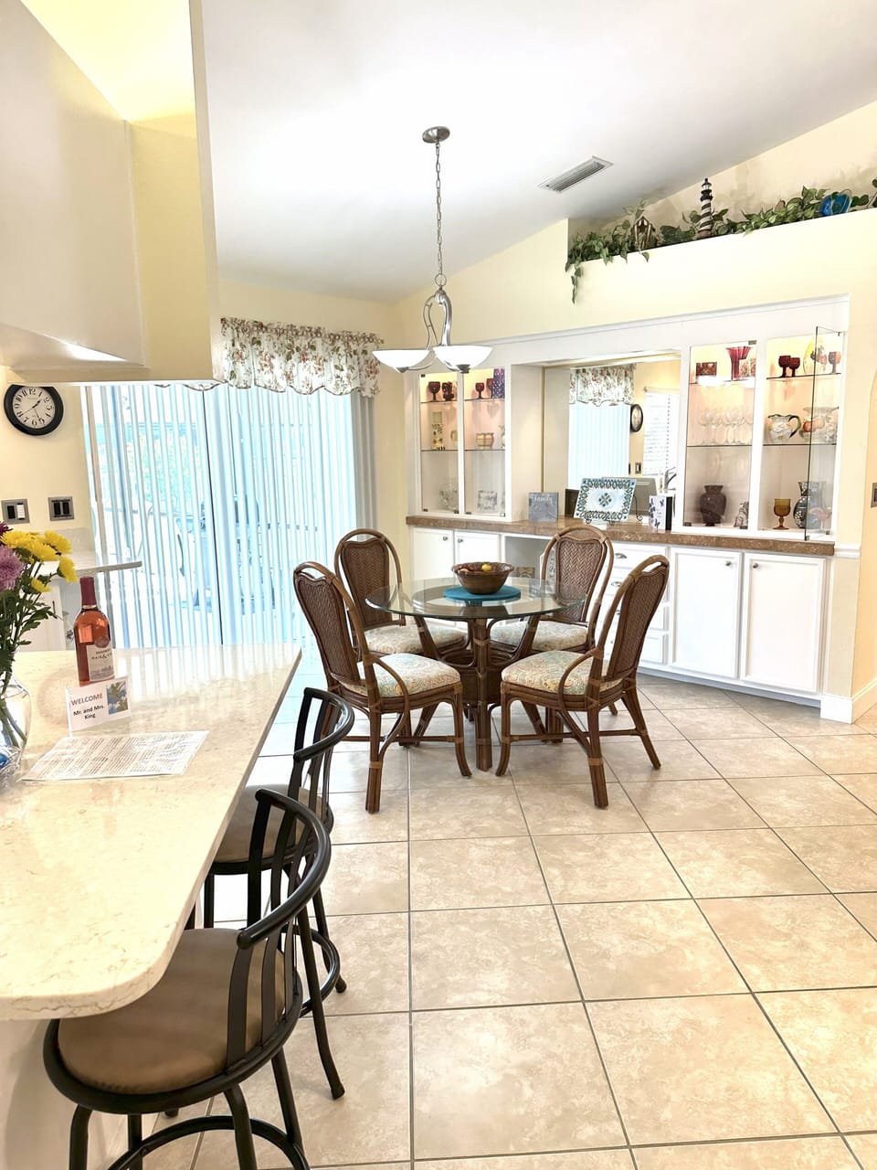 Counter seating for that quick bite