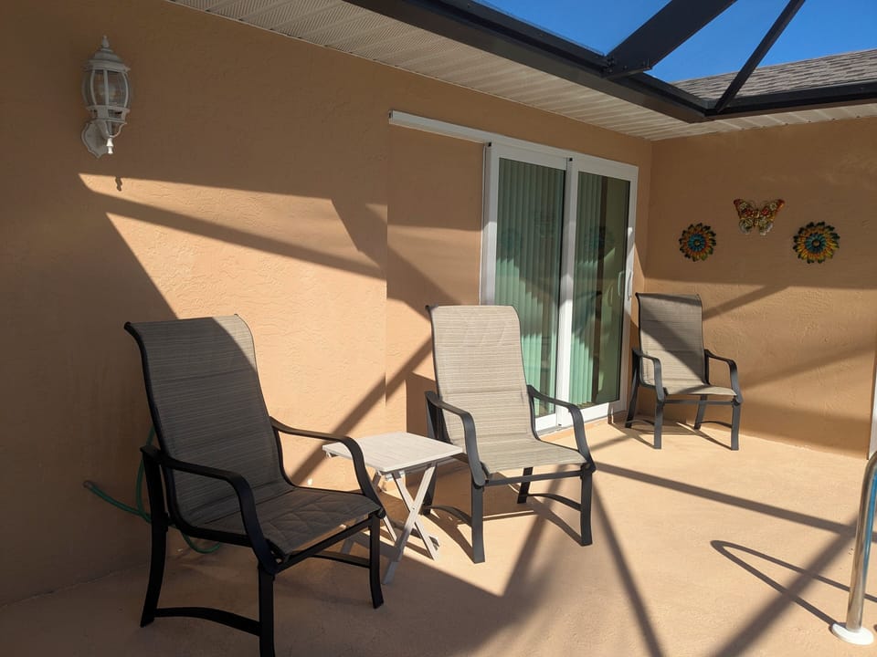 Pick the sun or shade when relaxing by the pool