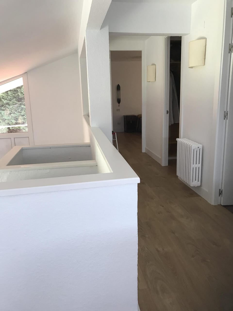 Hallway in the top floor.