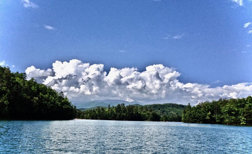Fontana Lake is a hidden gem. The majority of the shoreline is Federally owned and designed Green Space. Quiet Coves are easily enjoyed!