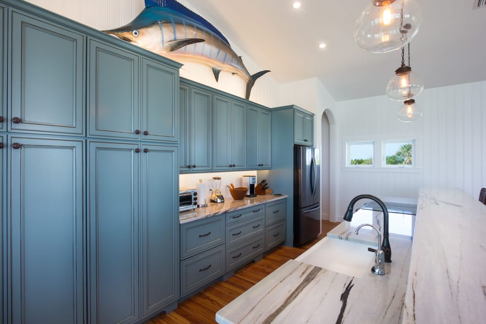 The Blue Marlin's kitchen is often the hub of family gatherings and activities.