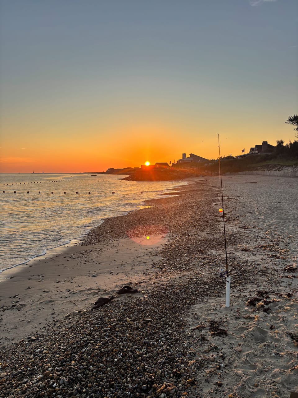 Morning sunrise fishing on our private community beach