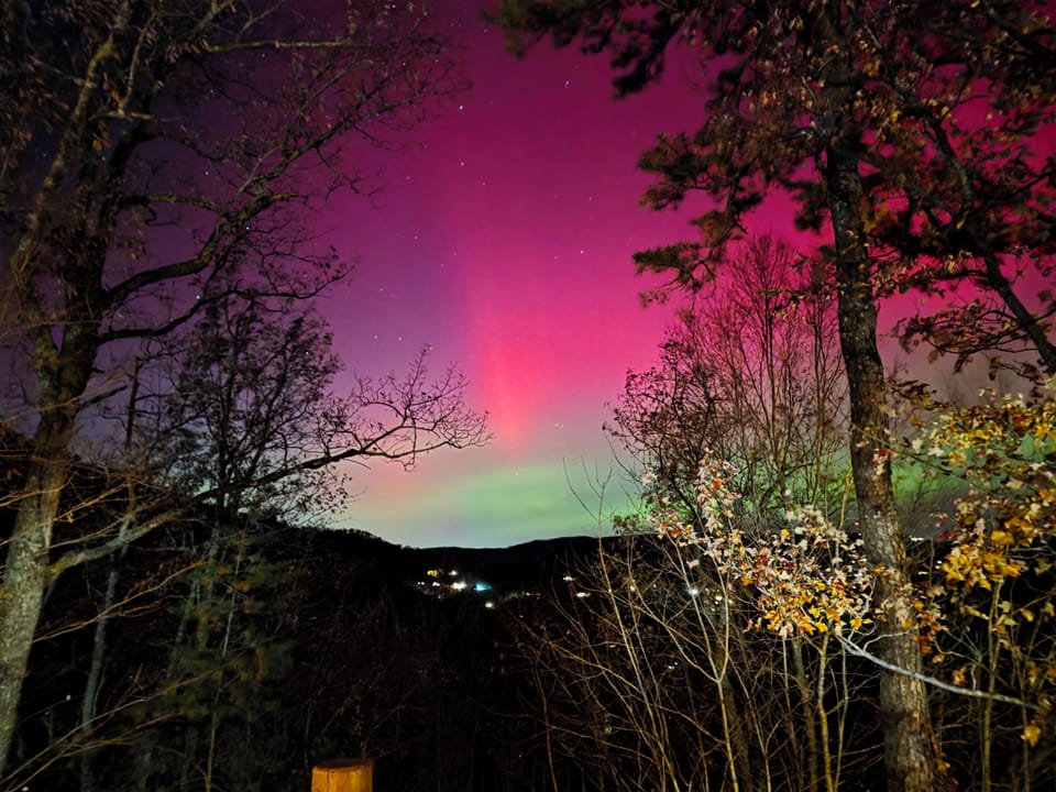 Guest shot of the Northern Lights seen from our back deck November 12, 2025