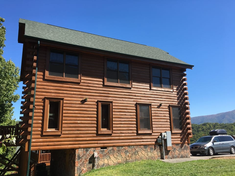 A view of the side yard.