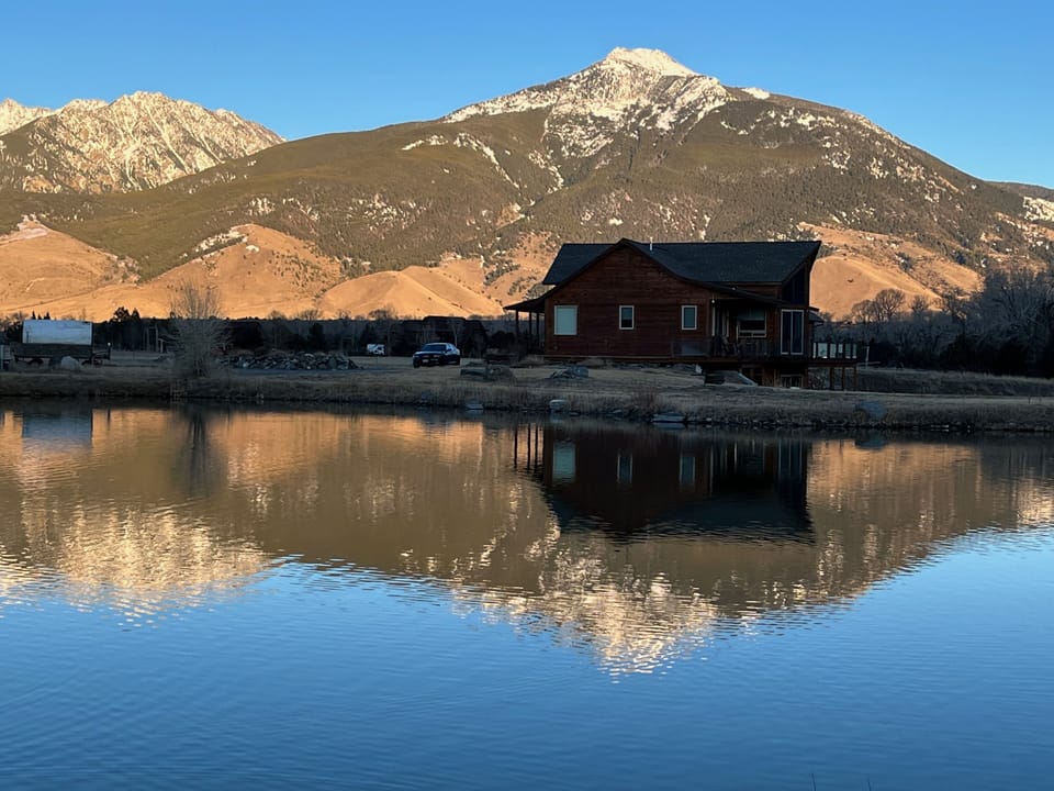 house overlooking pond 
