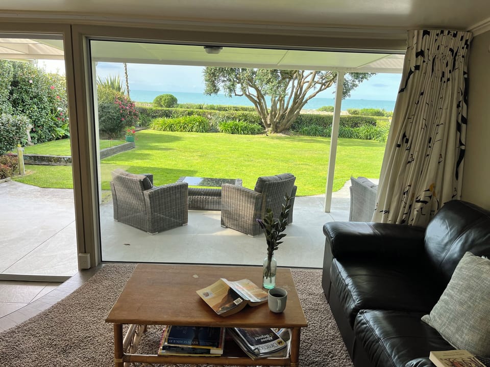 Sea views from the living room. The beach is literally on your doorstep!