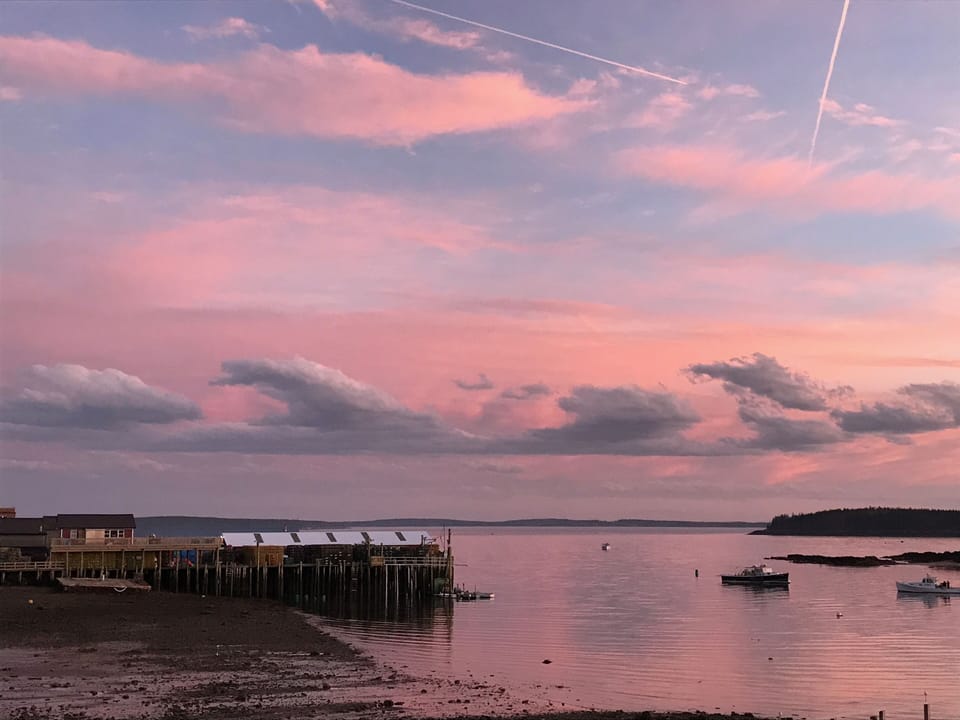 Swans Island in the distance.