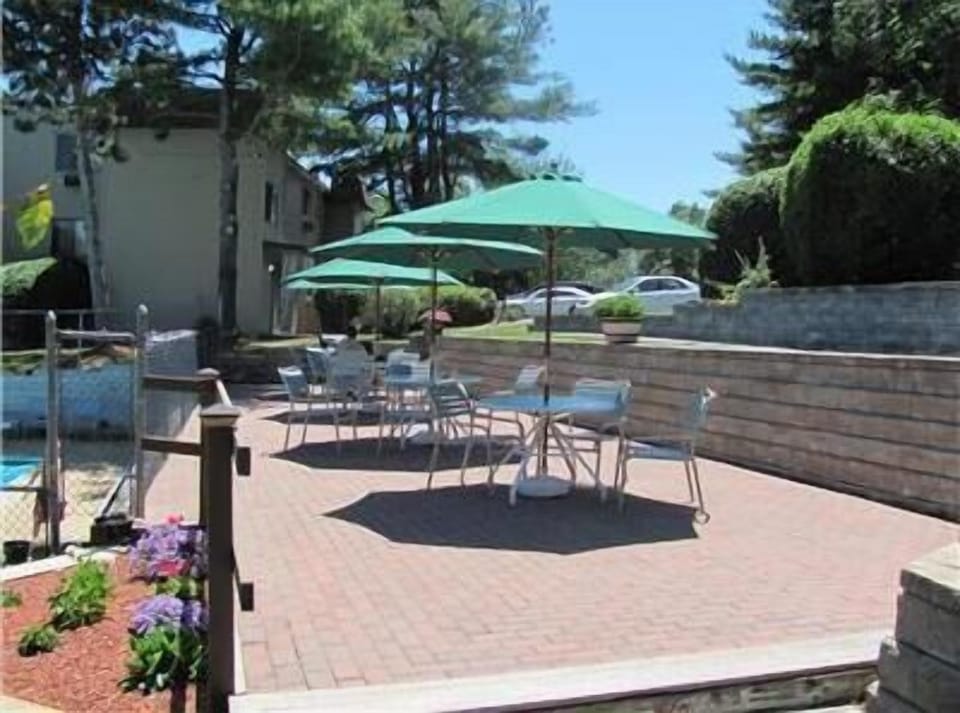 Pool area, with plenty of furniture