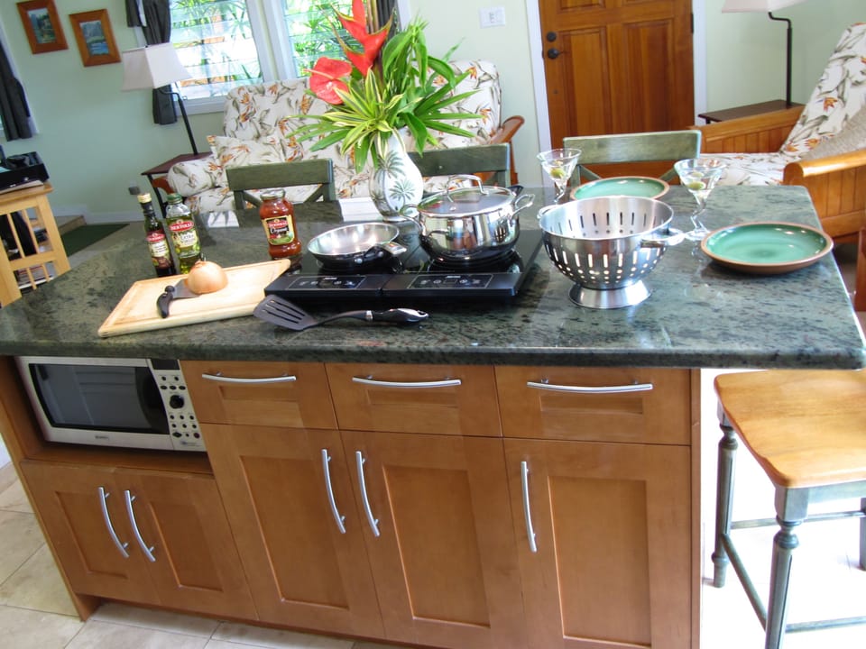 Double Induction cooktops and convection oven / microwave suitable for baking