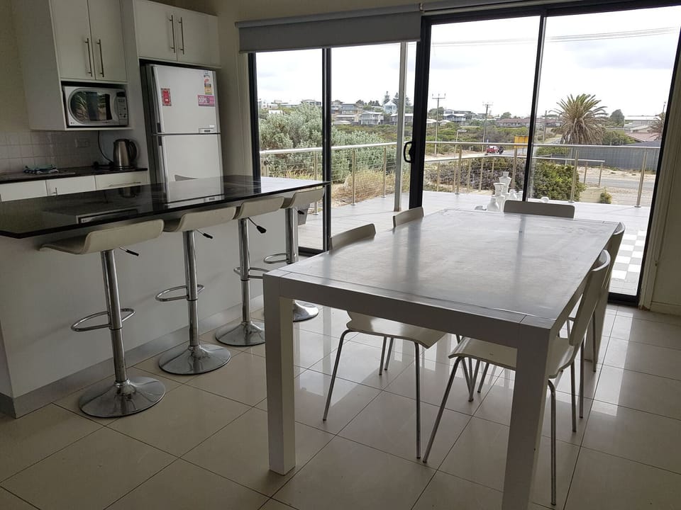 Downstairs kitchen and dining area