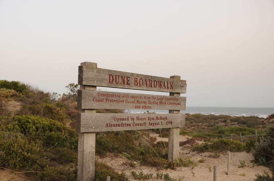The dune boardwalk is right out front