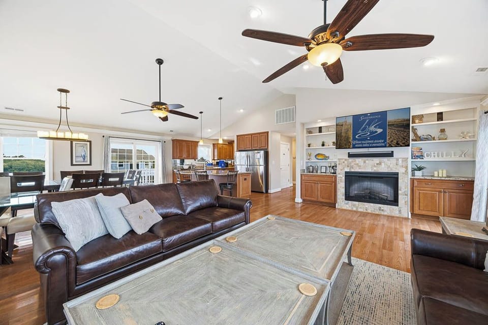 Top-Level Living Room with Deck Access