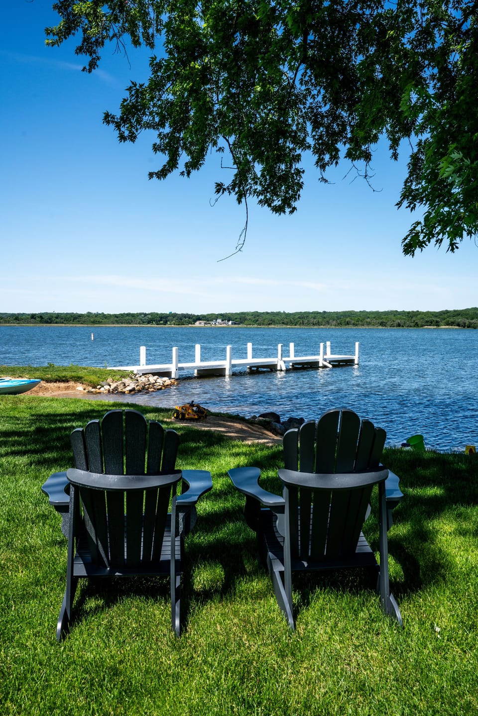 Enjoy the backyard views.