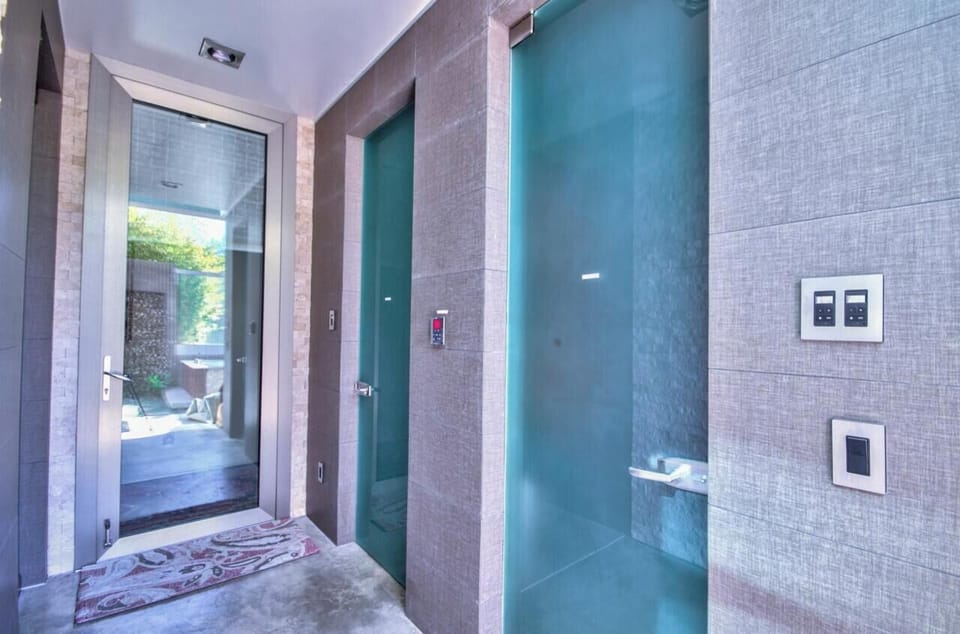steam room and sauna area