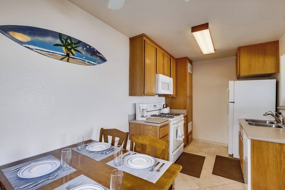 Kitchen has everything you need for meals at home!