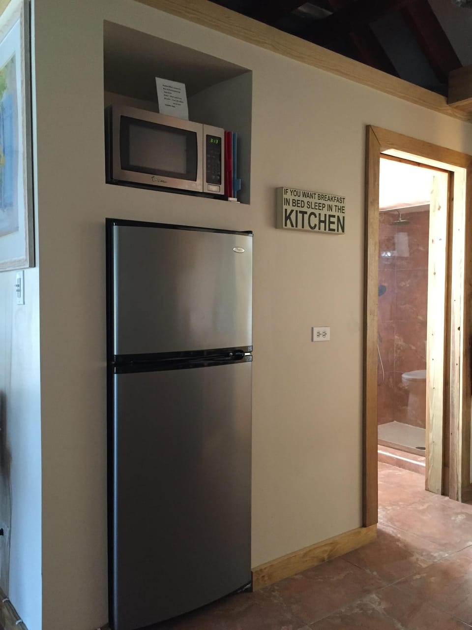 Refrigerator and microwave 