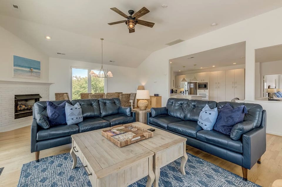 Top-Level Living Room with Deck Access