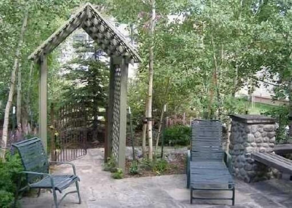 Back porch with gas grill and private hot tub