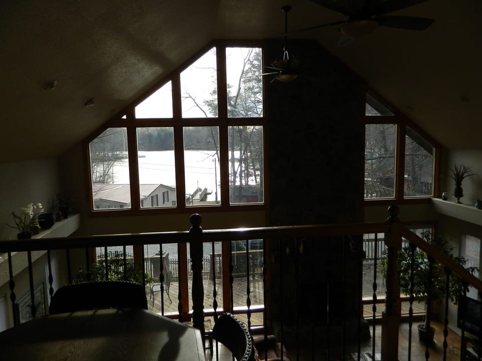 View of lake from upstairs suite