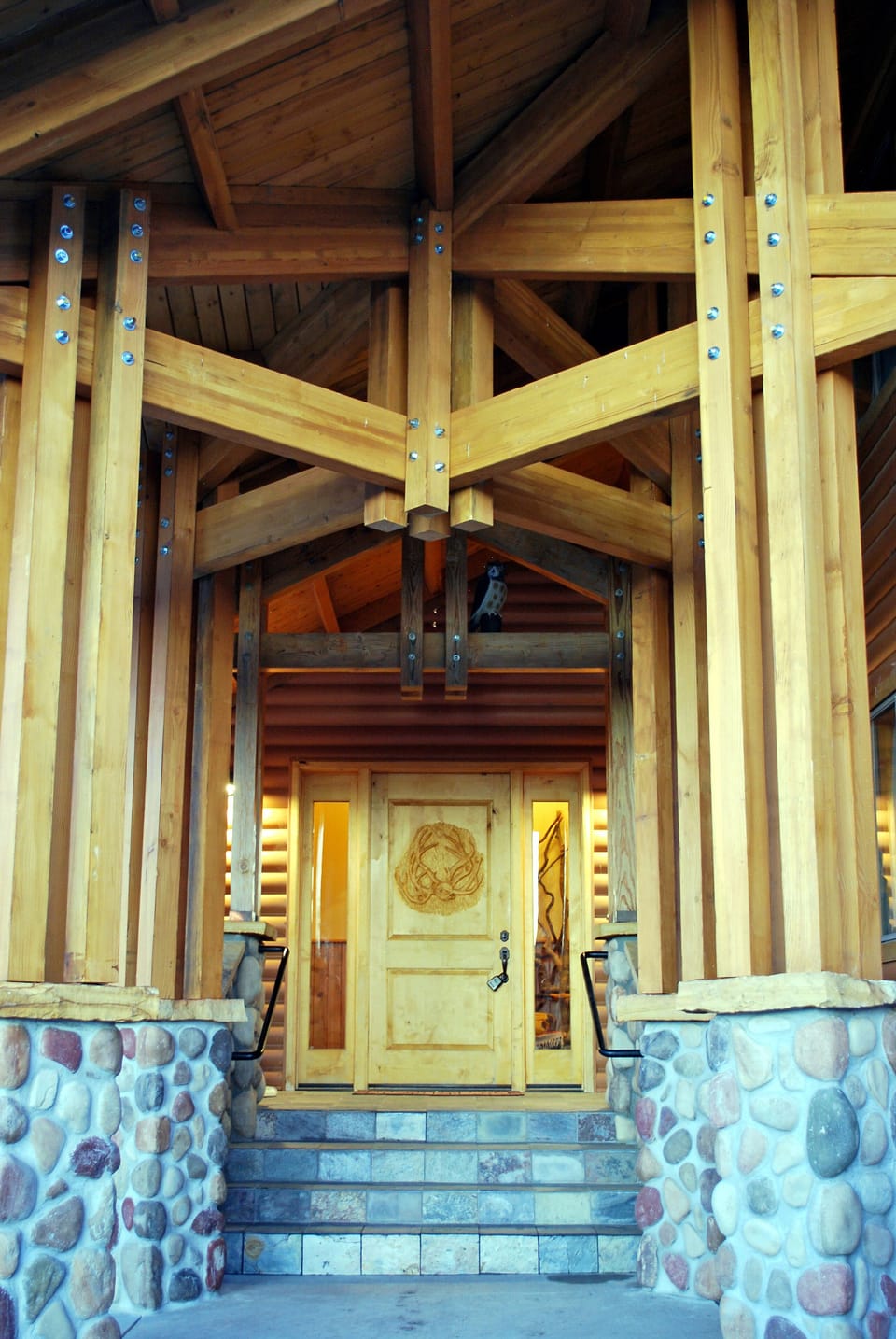 Carved Front Door