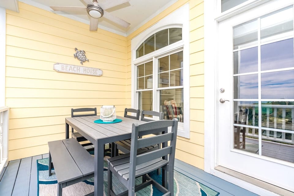 1st Floor Covered Porch with DiningTable
