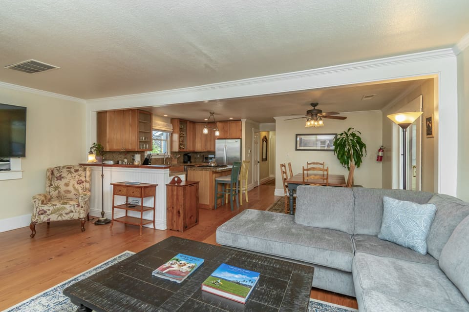 living area with huge sectional to accommodate all guests