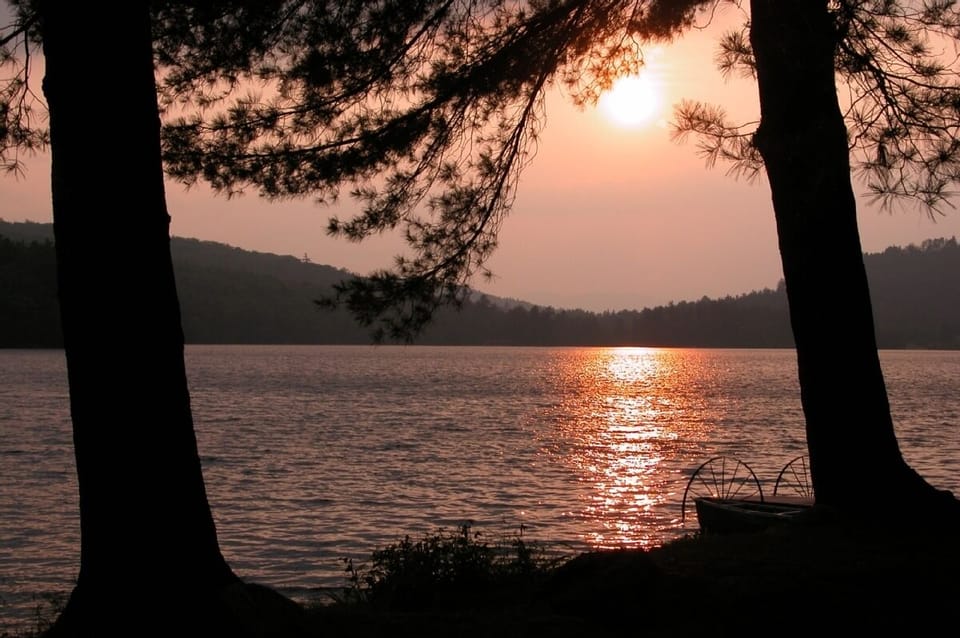 Sunset over Lake Christopher