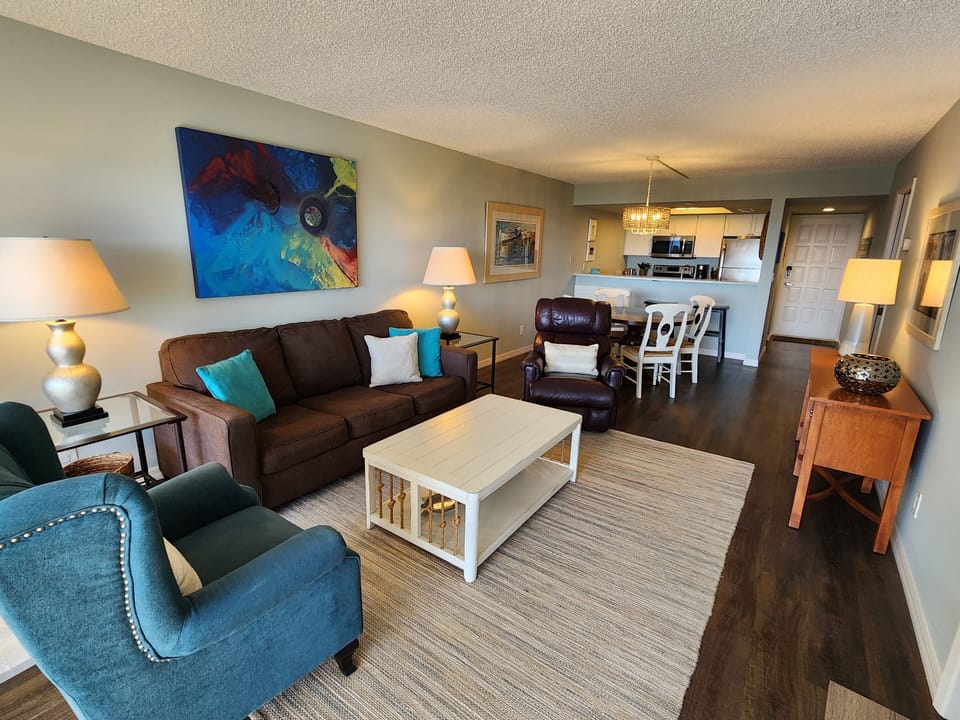 Open plan living and dining room