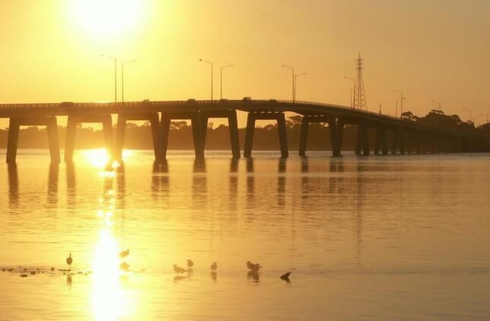 Bridge at sunset.