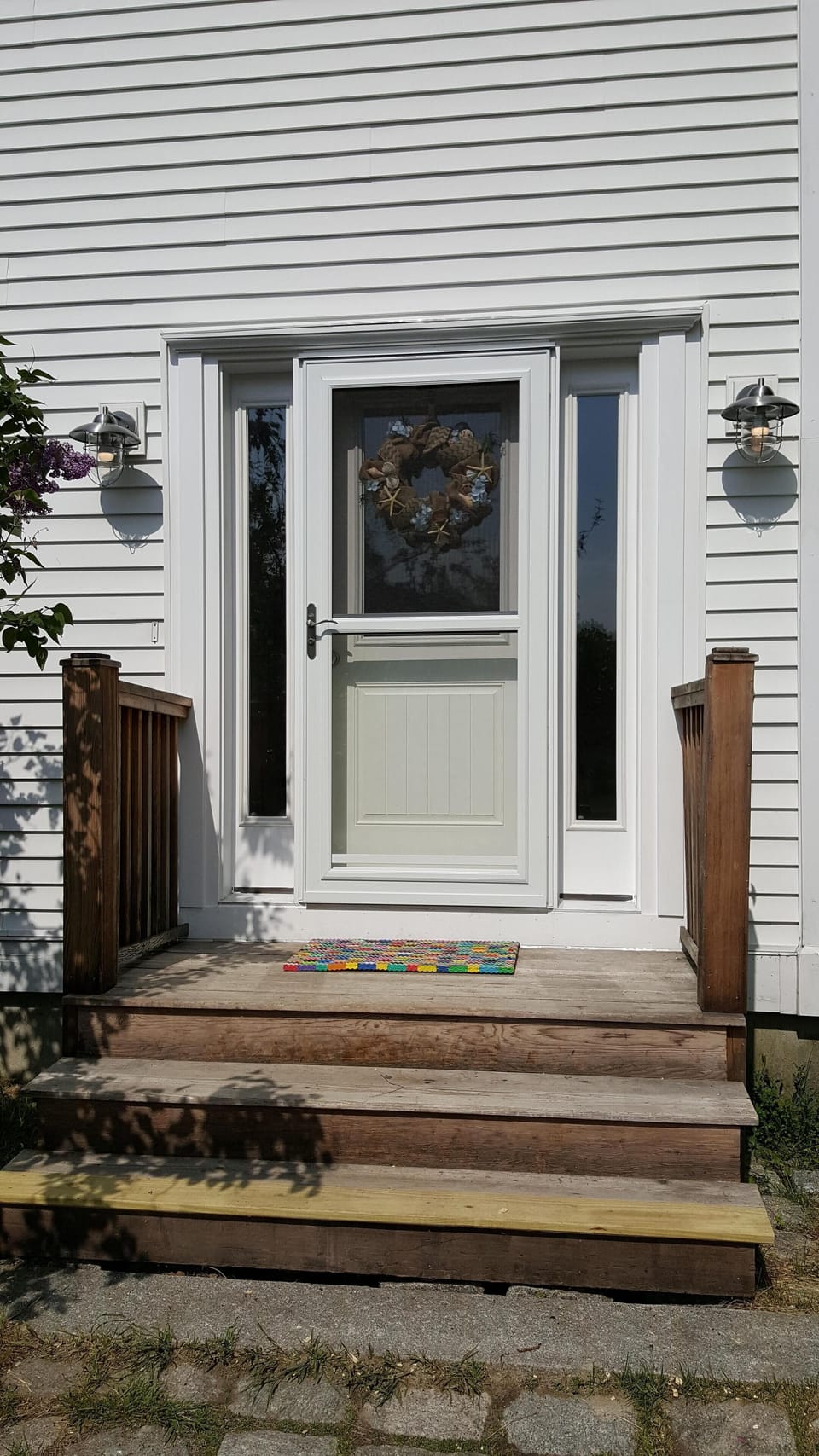 New front door with screen/storm door
