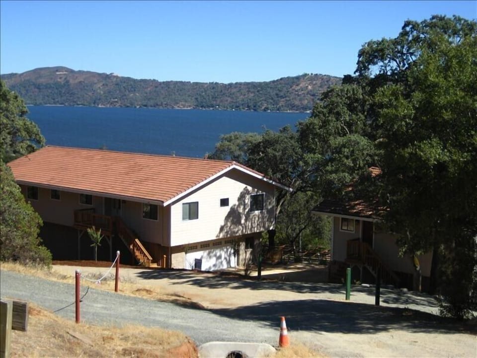 Home exterior with view of Clear Lake