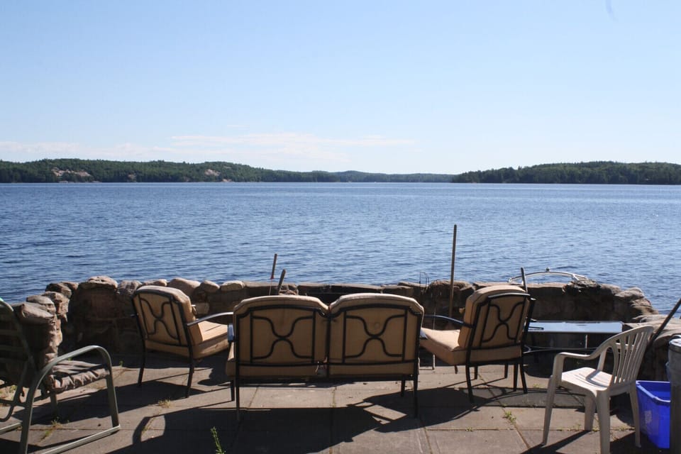 Bon fire area over looking the water.