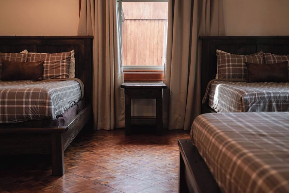 Lower Level Bed Room with 3 queens and full bathroom